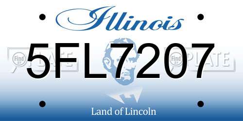 5FL7207 Illinois License Plate