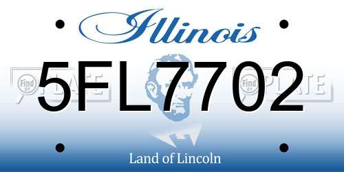 5FL7702 Illinois License Plate