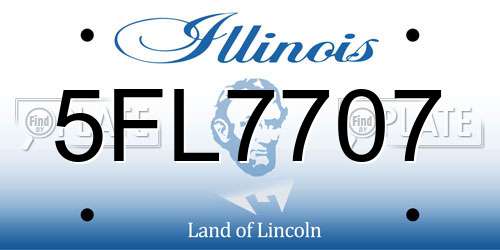 5FL7707 Illinois License Plate