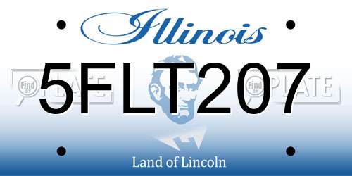 5FLT207 Illinois License Plate