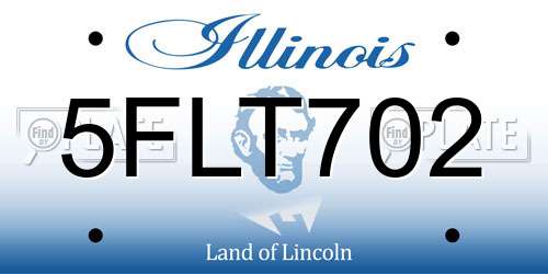 5FLT702 Illinois License Plate