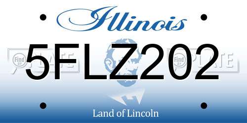 5FLZ202 Illinois License Plate