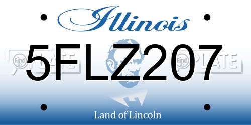 5FLZ207 Illinois License Plate