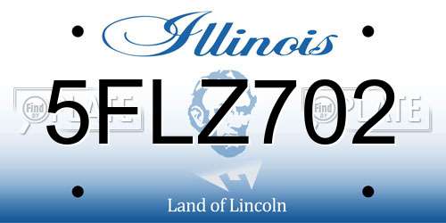 5FLZ702 Illinois License Plate