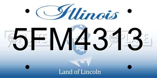 5FM4313 Illinois License Plate