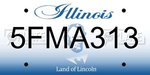 5FMA313 Illinois License Plate