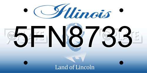 5FN8733 Illinois License Plate