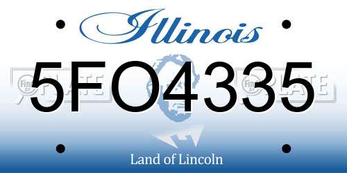 5FO4335 Illinois License Plate
