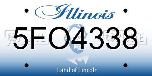 5FO4338 Illinois License Plate