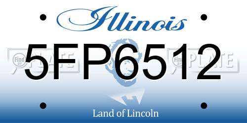 5FP6512 Illinois License Plate