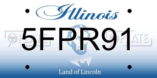 5FPR91 Illinois License Plate