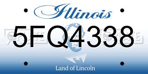 5FQ4338 Illinois License Plate