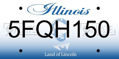 5FQH150 Illinois License Plate