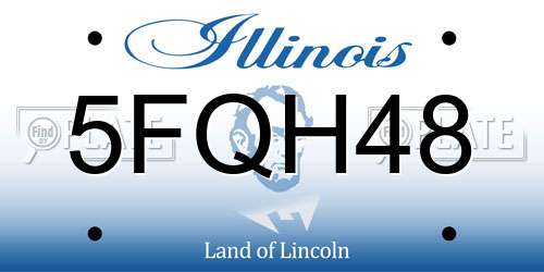 5FQH48 Illinois License Plate