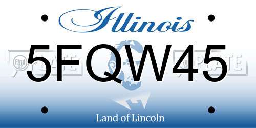 5FQW45 Illinois License Plate