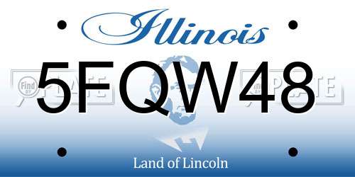 5FQW48 Illinois License Plate