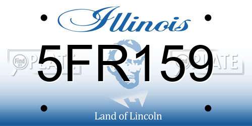 5FR159 Illinois License Plate