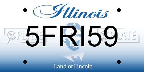 5FRI59 Illinois License Plate
