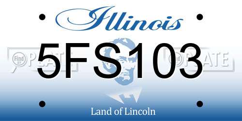 5FS103 Illinois License Plate