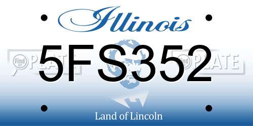 5FS352 Illinois License Plate