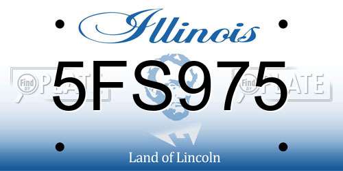 5FS975 Illinois License Plate
