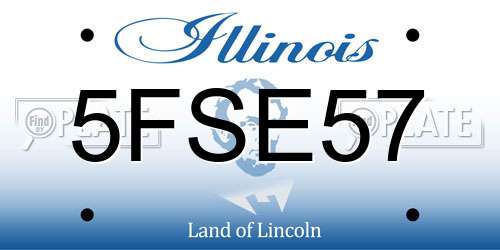 5FSE57 Illinois License Plate