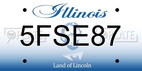 5FSE87 Illinois License Plate