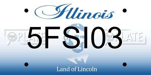 5FSI03 Illinois License Plate