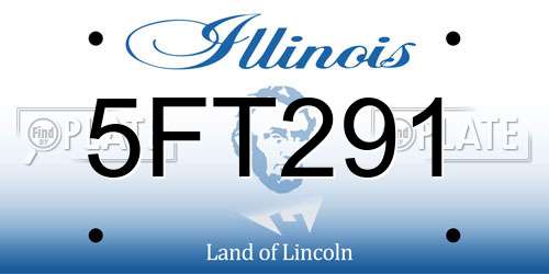 5FT291 Illinois License Plate