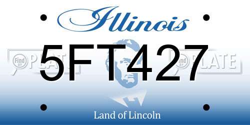 5FT427 Illinois License Plate