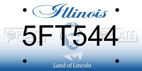 5FT544 Illinois License Plate