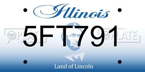 5FT791 Illinois License Plate
