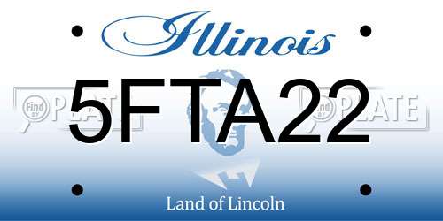 5FTA22 Illinois License Plate