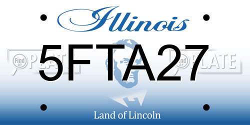 5FTA27 Illinois License Plate