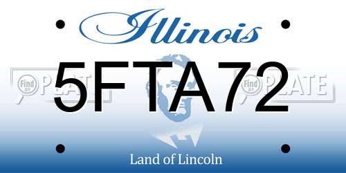 5FTA72 Illinois License Plate