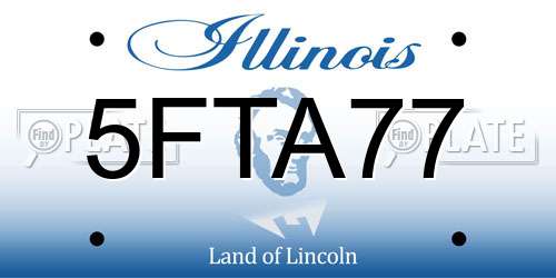 5FTA77 Illinois License Plate