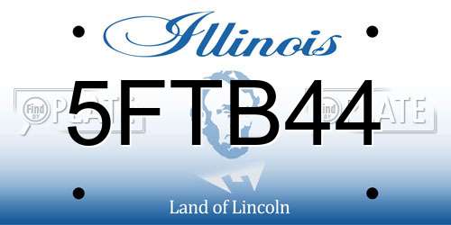 5FTB44 Illinois License Plate