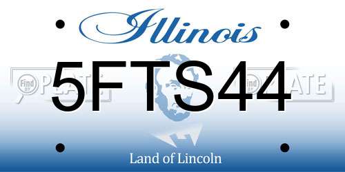 5FTS44 Illinois License Plate