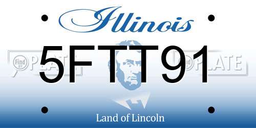 5FTT91 Illinois License Plate