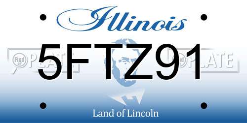 5FTZ91 Illinois License Plate