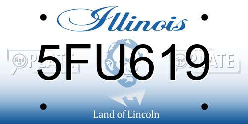 5FU619 Illinois License Plate