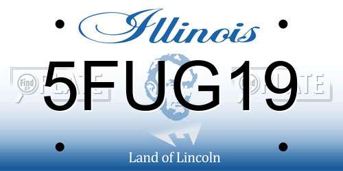 5FUG19 Illinois License Plate