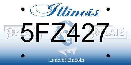 5FZ427 Illinois License Plate