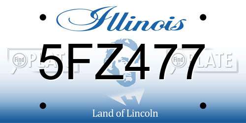 5FZ477 Illinois License Plate