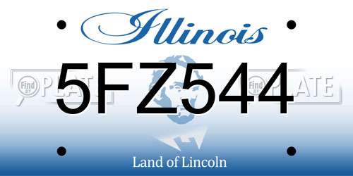 5FZ544 Illinois License Plate