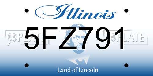 5FZ791 Illinois License Plate