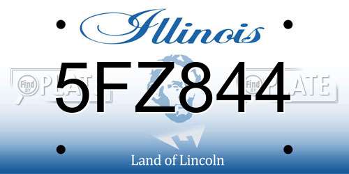 5FZ844 Illinois License Plate