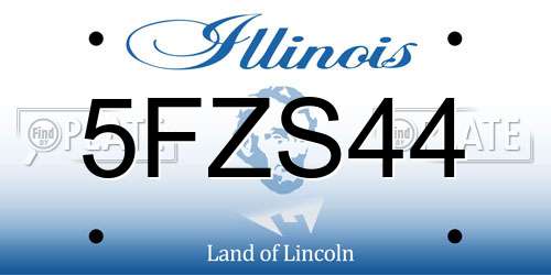5FZS44 Illinois License Plate