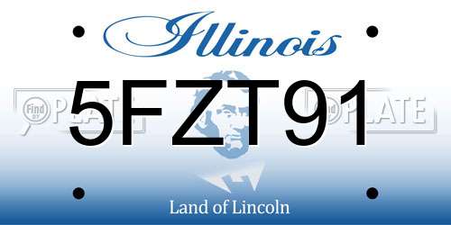 5FZT91 Illinois License Plate