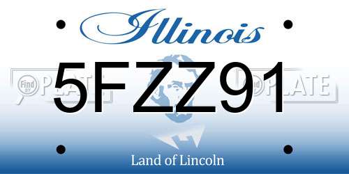 5FZZ91 Illinois License Plate